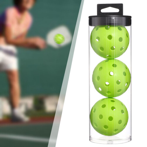 Μπάλα Pickleball yotijar3PiecesΜπαλάκια Pickleball 74mm για εσωτερική και εξωτερική προπόνηση 1