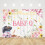 Φόντο για baby shower με μπάρμπεκιου για αγόρια, μπλε φόντο φωτογραφίας Baby-Q, ρουστίκ 2