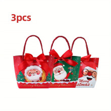 Sachets cadeaux de bonbons de Noël - Boîtes en papier festives pour pommes, en-cas et friandises - Contenants pour cadeaux de fête décorés de