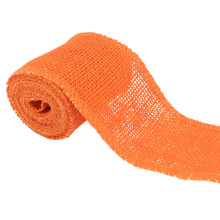 Fita de juta laranja hengzirui em rolo para decoração de Natal.