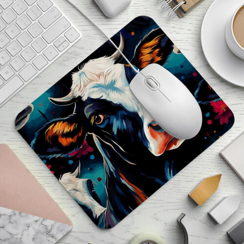 Mousepad με μαύρο και άσπρο print - Λεία επιφάνεια, χοντρή επένδυση Mousepad, εργονομικός 1