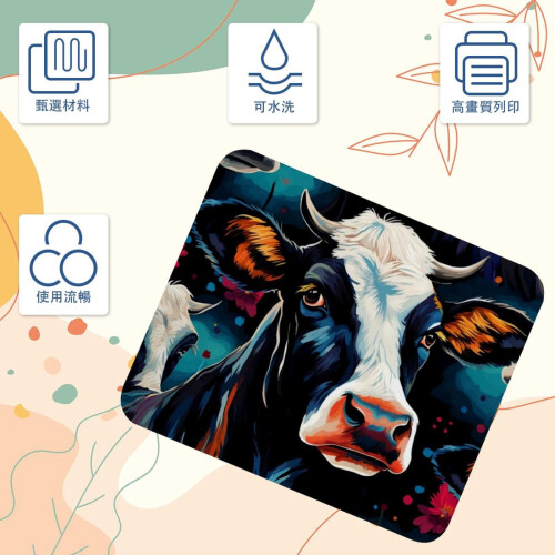 Mousepad με μαύρο και άσπρο print - Λεία επιφάνεια, χοντρή επένδυση Mousepad, εργονομικός 2