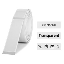 D30 Printer Transparent Sticker 14x30mm Thermal Roll Paper for D30/Q30/P15/P11/L11/P12 Labeling Machine Adhesive3pc