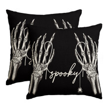 (confezione da 2) Piccola: )e Spooky Halloween Federa per cuscino 18x18 pollici Decorazione per divano