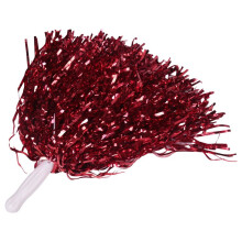 24 Pz Pom Pom Cheerleading Lamina Cheer Pom Pom con Manico nel Plastica per Adulti Bambini Cheerleaders Party Rosso