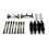 Pull Rod Tie Rod Pull Rod Base  for WPL B14 B24 C14 C24 & Pull Rod Base  Axle  Servo Bracket Mount 4