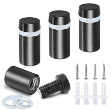 Stainless Steel Standoff Screws 19x25mm, Wall Mount Hardware for Acrylic Glass Panel Black