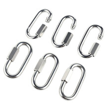 6 Pack Stainless Steel 3 Inch Chain Quick - 304 Stainless Stee M8 Chain Connector