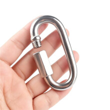 Pack de 6 Maillons Rapides en Acier Inoxydable de 3 Pouces - Connecteur de Chaîne M8 en Acier Inoxydable 304