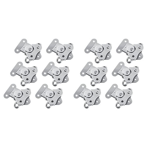 304 Stainless Steel Draw  Butterfly with Keeper and Spring Twist Lock for Case, Assembling Boxes, (12 Pieces)