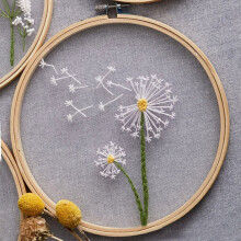 Norbi broderikit med plantemønstre, kinesisk stil, 3D transparent garn, gør-det-selv korsstingkit til begyndere og voksne
