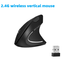 3DPI2.4G langaton pystysuora hiiri valkoinen musta 6-painikkeinen hiiri Windows Mac Chromebook Linux kannettavalle tietokoneelle