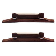 2X Archtop Guitare Bridge en Palissandre avec Parties de Pont de Guitare en Os