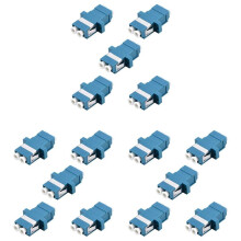 LC Glasfaser Optik Adapter - LC auf LC Duplex Einspielermodus Koppler - 15 Pack - Blau