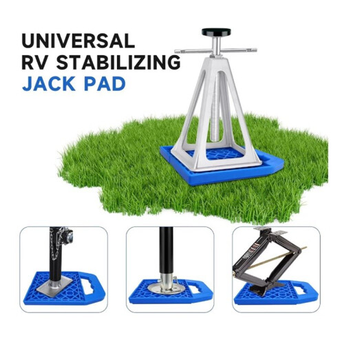 4 Pack RV Leveling Stabilizer Jack Pads with Handle for Travel Trailers Campers 1