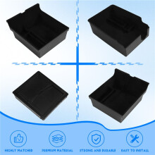 3 StüCk Mittel Konsole Organizer Tablett Passend für 2021 Model 3 / Y Armlehne Cubby Drawer Aufbewahrung Box ZubehöR (Beflockung)