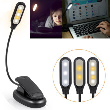 Lampe de lecture à 5 LED (1 pièce) - Facile à clipser - Protection des yeux
