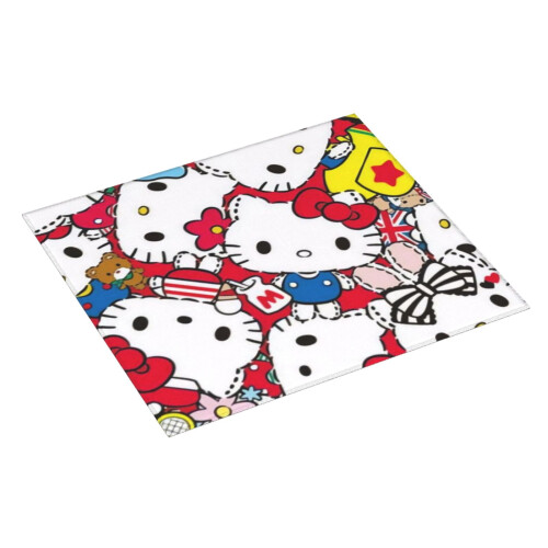 Tapis égouttoir Hello Kitty pour plan de travail, en microfibre, à absorption rapide. 1