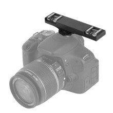 Kiplyki Wholesale WS Dual Hot Shoe Flash Speedlite Light Bracket Splitter for Canon DSLR TTL2C