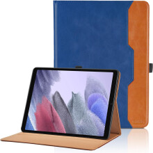Hoesje compatibel met Samsung Galaxy Tab A7 Lite 8,7 inch 2021 - [Handriem] Verstelbare standaard van PU-leer voor tablet
