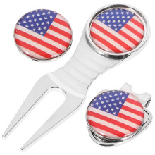 2 sets van delicate divot tools, draagbare balmarkers, professionele hoedclips, golfaccessoires