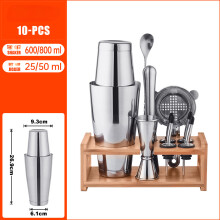 Juego completo de mezcladores de acero inoxidable, juego de herramientas para coctelería, coctelería avanzada, juego de varias piezas.