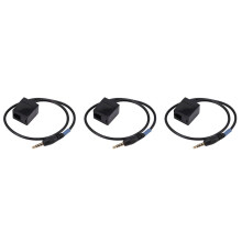 3 cables adaptadores convertidores de jack macho de 3,5 mm a RJ9 hembra 4P4C para adaptadores de teléfono.