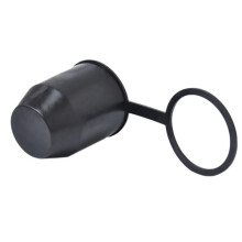 Black Tow Bar Push-in Type Cover Cap Car Hitch Towball Trailer Protection Cap EIG88 Suitable for RV Trailer