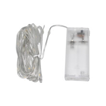 Guirlande lumineuse LED étanche AIEOTT, blanc chaud, à piles, pour décoration intérieure et extérieure (mariage, fête, Noël).
