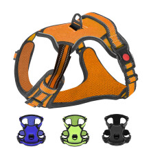 Harnais pour chien Astarin anti-traction, attache avant anti-étranglement, réfléchissant et réglable avec 2 anneaux métalliques et 3 boucles,