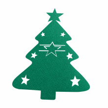 Ensemble couteau et fourchette YiFudd sapin de Noël, ensemble de vaisselle de Noël, ensemble de sous-verres et sac de rangement