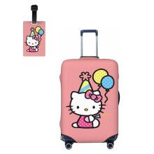Hello Kitty Reisekoffer-Schutzhülle, waschbare elastische Gepäckhülle für Koffer von 74 bis 81 cm (29-32 Zoll), mit verdecktem Reißverschluss,