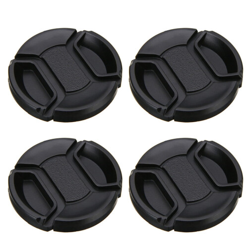 Conjunto de 4 protetores de lente de câmera com encaixe central, acessórios para câmera, 55 mm