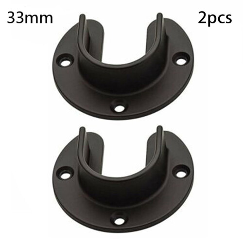 Yannee2Pcs Βάσεις Ράβδων Ντουλάπας από Ανοξείδωτο Ατσάλι, Βάση Φλάντζας Ράβδων