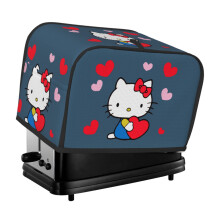 2-Scheiben-Toasterabdeckung, breite Schlitze, dekorative, wiederverwendbare Brotbackautomatenabdeckung, Schutz, Hello Kitty Cartoon