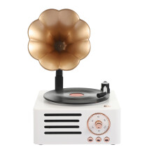 Mini-Lautsprecher, kreativer Bluetooth-Lautsprecher, Retro-Horn, Blumen-Audio-Drehplattenspieler