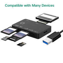 Cititor de carduri multifuncțional USB 3.0 / Card de memorie XD/MS/SD/TF Cititor de carduri USB 7 în 1, 5 Gbps, pentru accesorii PC și laptop