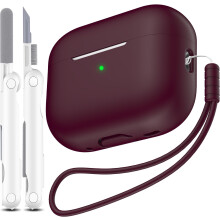 Yhteensopiva AirPods Pron kanssa, toisen sukupolven kotelo, sotilasluokan putoamisenesto, pehmeä silikoni, iskuja vaimentava, yhteensopiva AirPodien