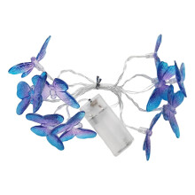 Guirlande lumineuse LED, compatible avec la décoration intérieure et extérieure, lampes papillon, en promotion.