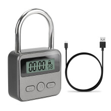 Inteligentna kłódka z wyświetlaczem LCD i elektronicznym przełącznikiem USB, ładowana przez USB, podróżna, elektroniczna - Qing