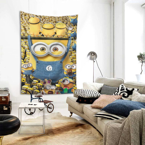Ταπισερί Minions, Μεγάλες ταπισερί τοίχου για σαλόνι, υπνοδωμάτιο, κοιτώνα, αφίσες, 1