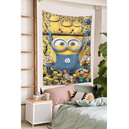 Ταπισερί Minions, Μεγάλες ταπισερί τοίχου για σαλόνι, υπνοδωμάτιο, κοιτώνα, αφίσες, 2