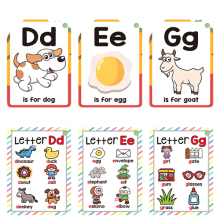 156 Words A-Z Learning Cards with Pictures 27 English Word Cards