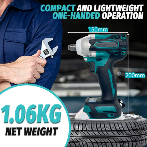 Electric Impact Gun Bundle: Includes 2 Batteries & 4 Premium Sockets 2