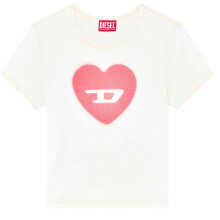 (8 UK, White) Diesel Womens/Ladies Heart Logo T-Shirt