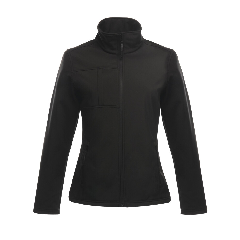 Regatta (8, Black/Black) Womens/Ladies Octagon Ii Waterproof Soft Shell Jacket