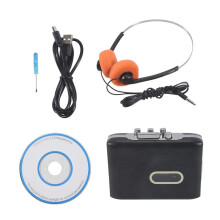Portable Cassette Player Cassette Recorder USB C Cassette Tape to MP3 Converter Cassette Tape Player with Headphone B