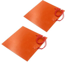 2PCS Silicone Rubber Heating Pad, 12V 30W Heating Baking Mats Electric Blanket Flexible Mat 200 Max (100X100mm)