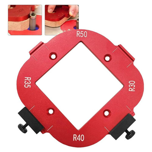 4-In-1 Arc Angle Positioning Template, Router Corner Radius Template, Corner Radius Jig Router Template, Reusable 10-25R 2