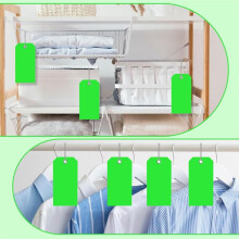 4 3/4In X 2 3/8In Neon Shipping Tags Blank Heavy Duty Hang Tags with Reinforced Holes Writable Luggage Tags,A